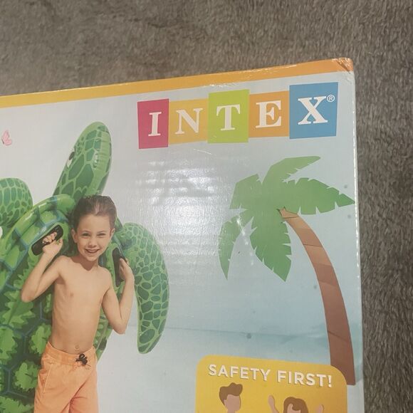 Intex Lil Sea Turtle Pool Float 59x50 Heavy Duty Ride On Adventure Age 3+ New - Picture 5 of 8